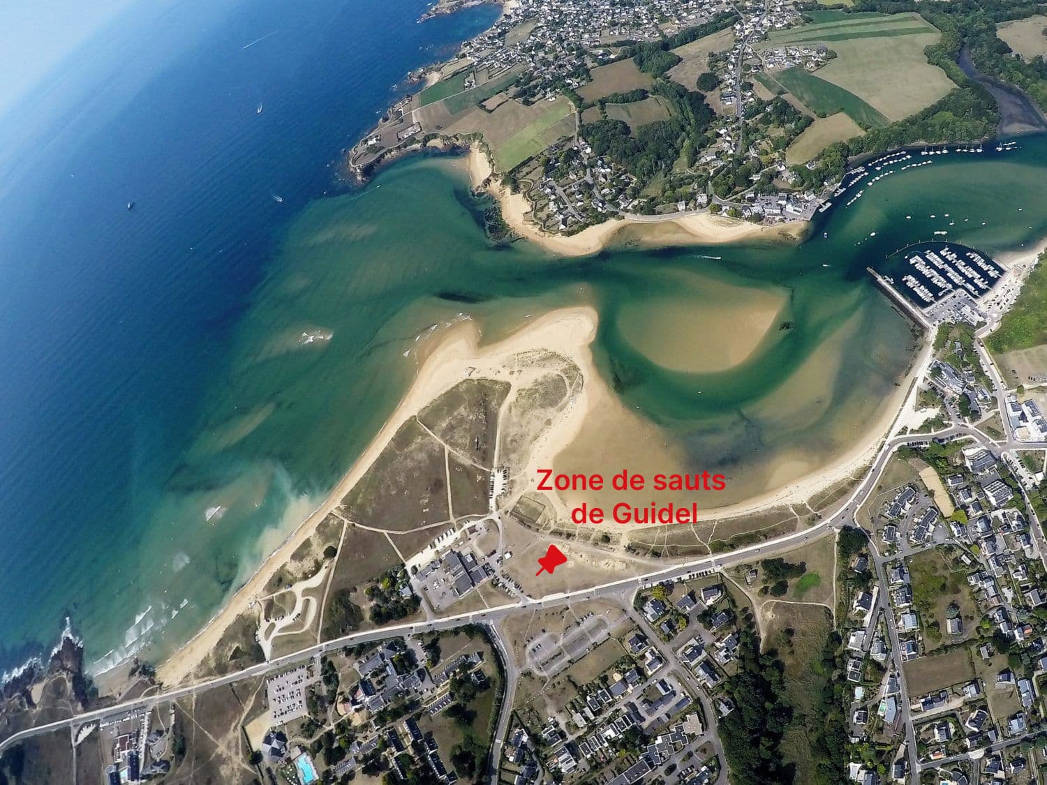 Zone de saut en parachute de Guidel-Plages